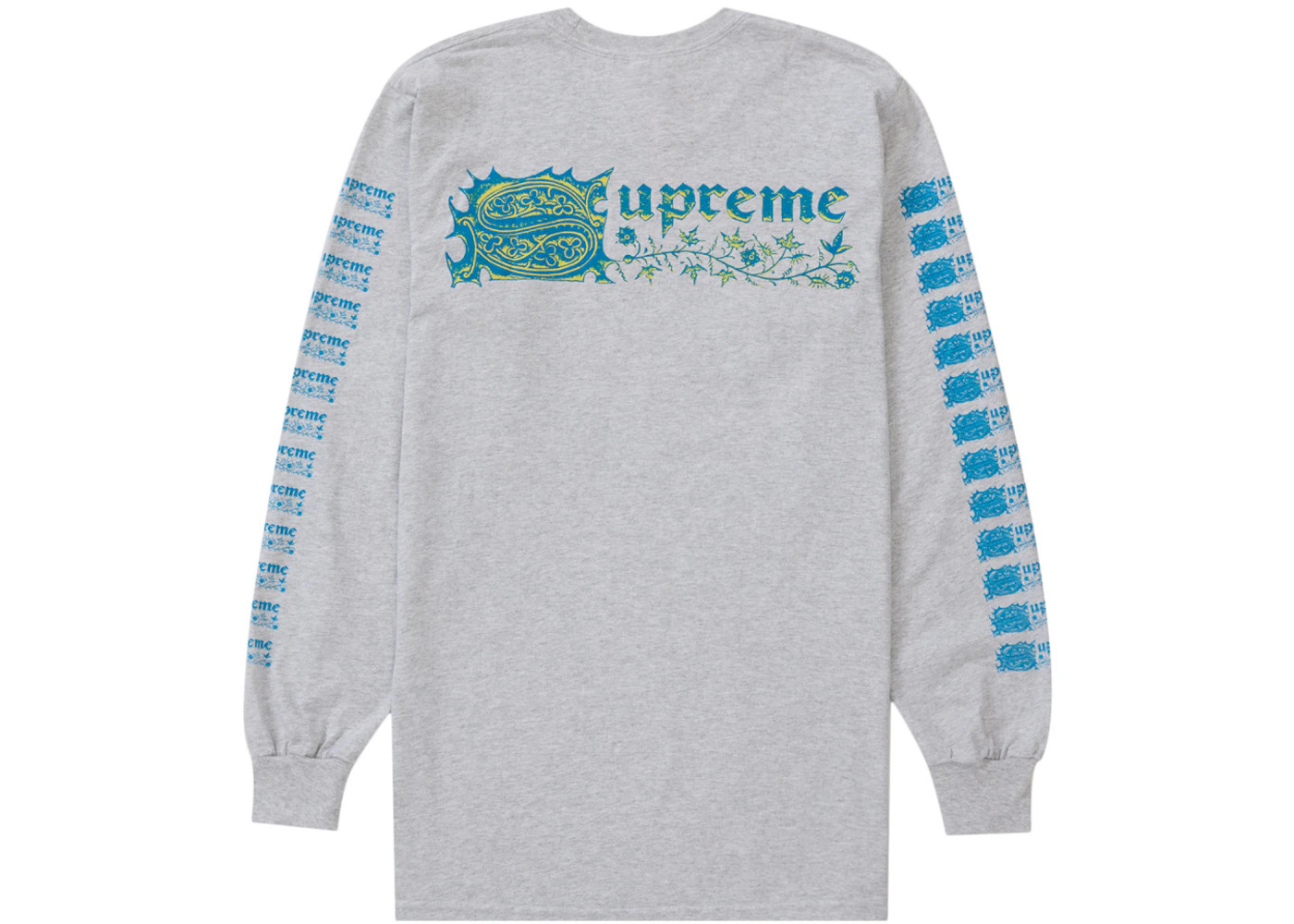 Supreme Saint Sebastian L/S Tee Ash Grey - 2