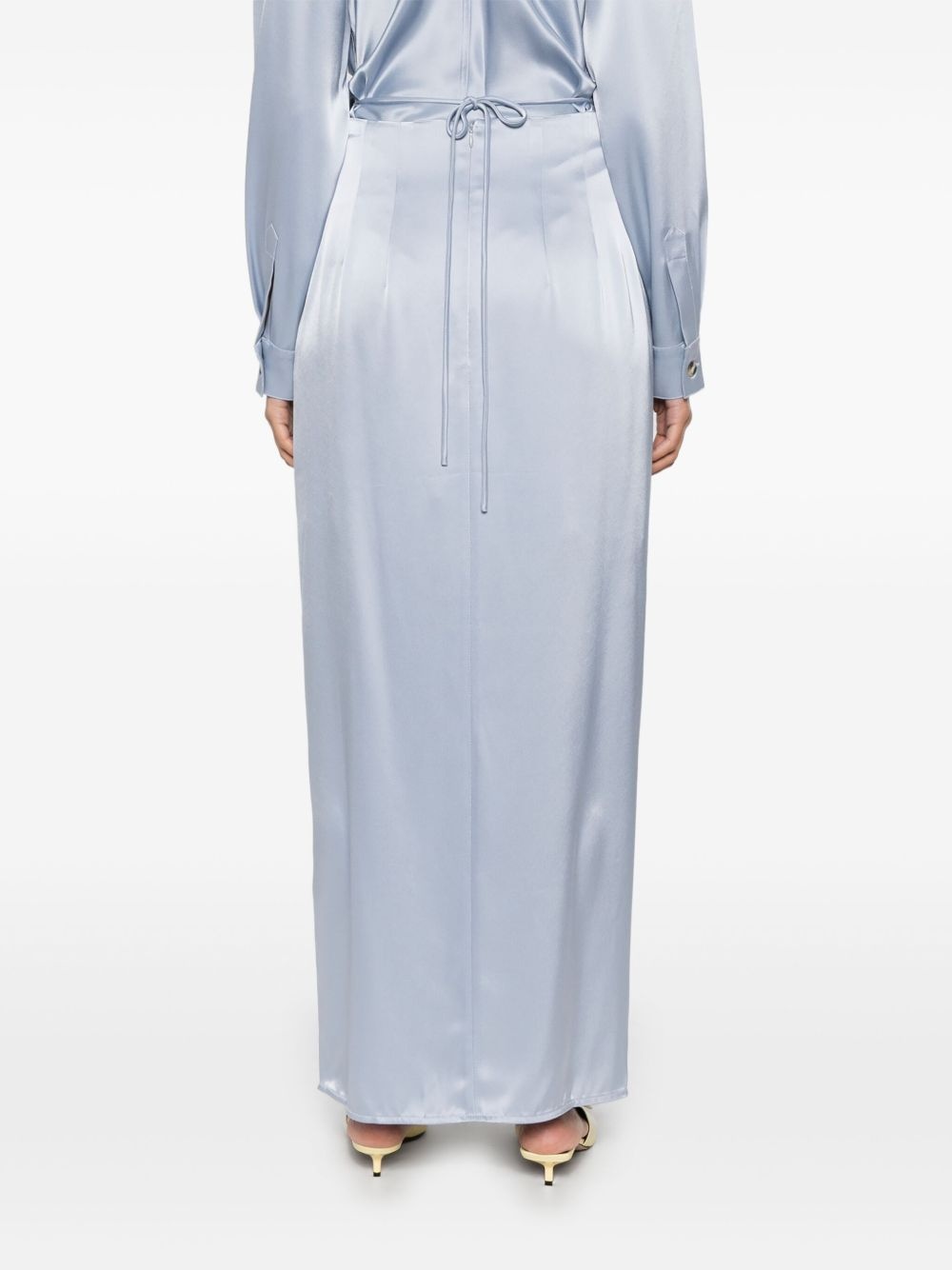 draped midi skirt - 4