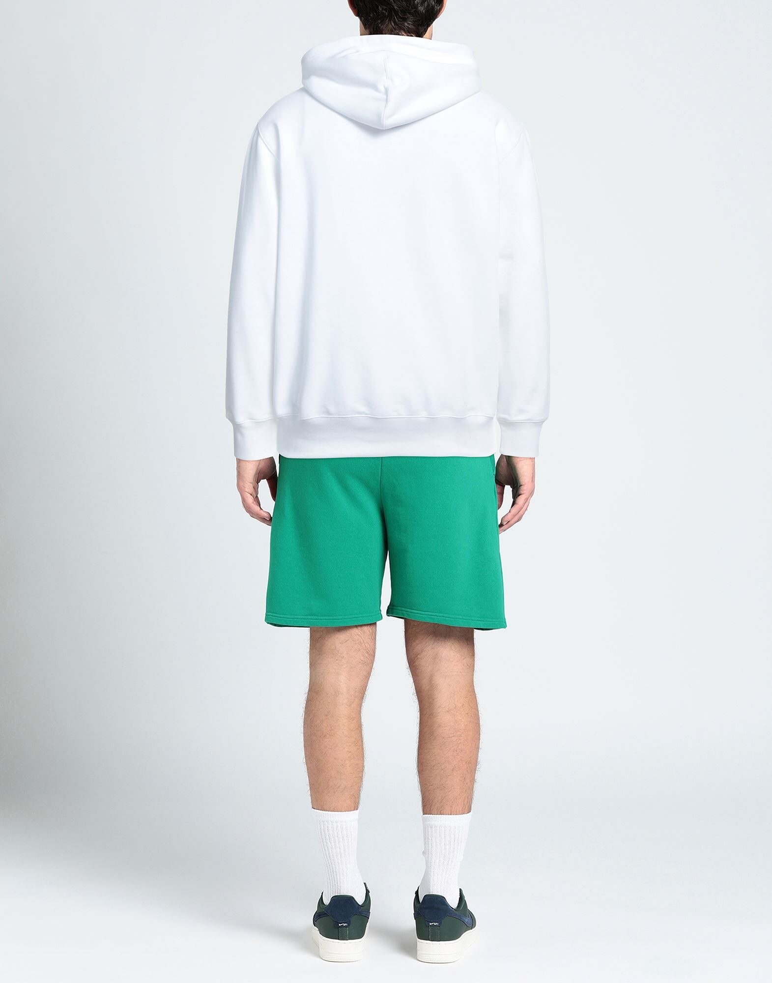 White Men's Hooded Sweatshirt - 3