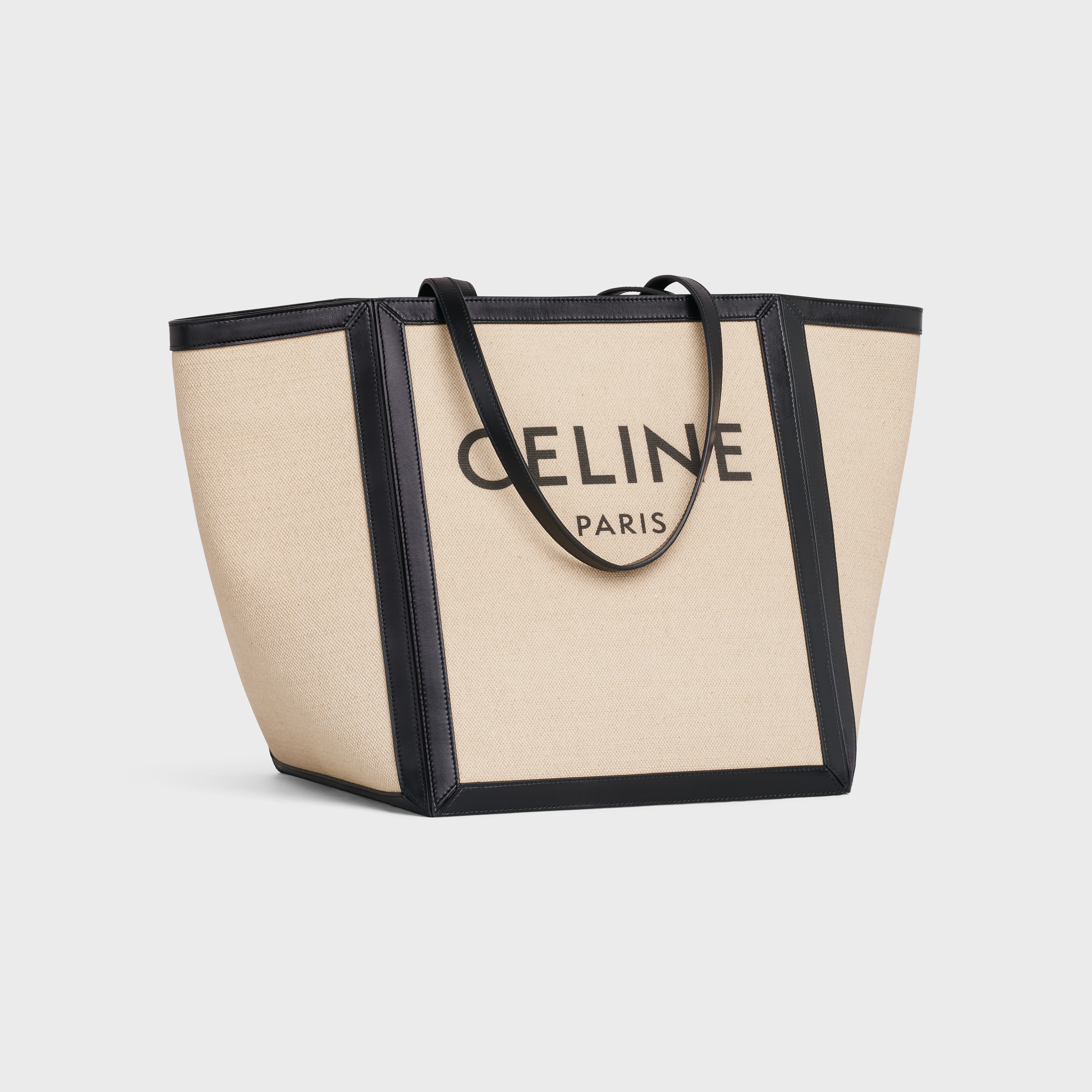 LARGE SQUARE in Textile with CELINE print & Calfskin - 2