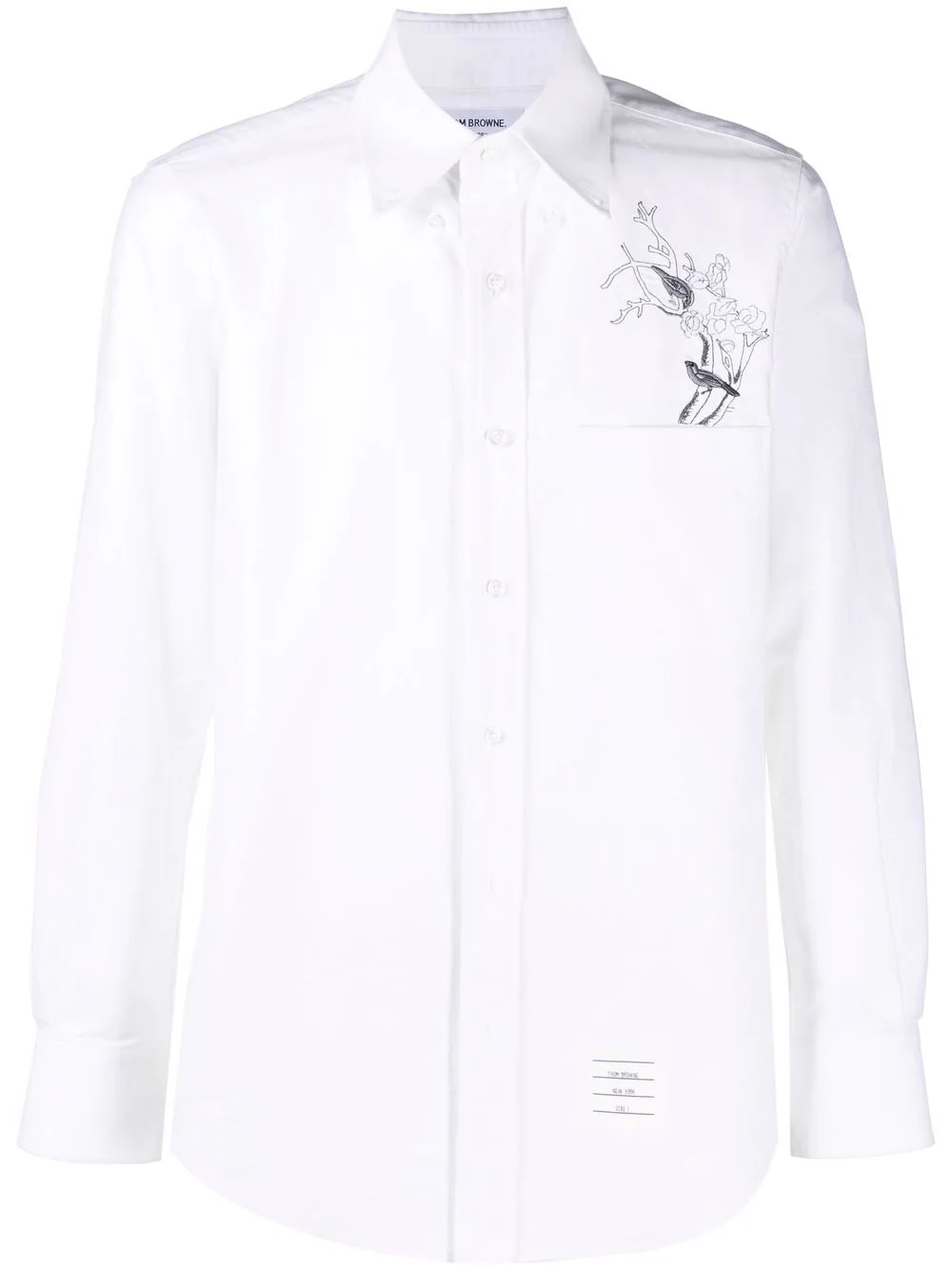 embroidered-detail button shirt - 1