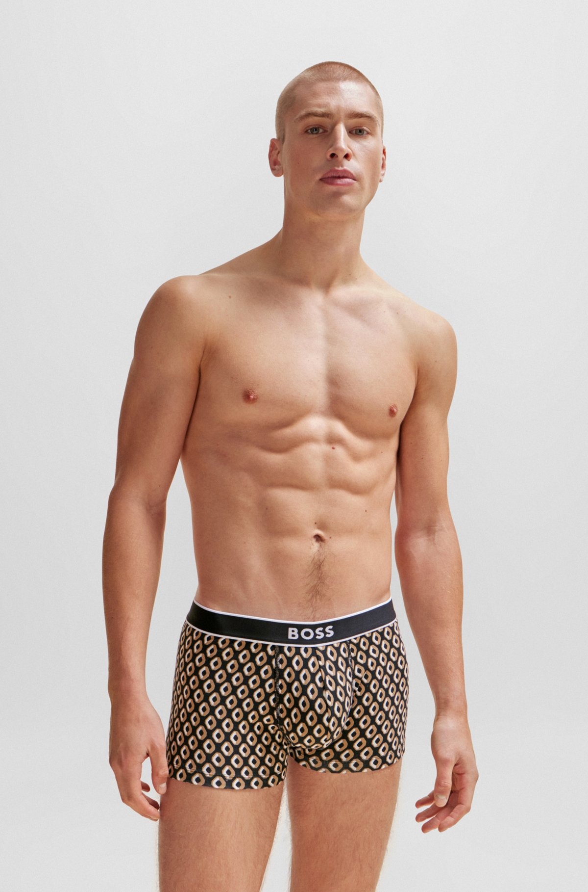 STRETCH-COTTON REGULAR-RISE TRUNKS WITH SEASONAL PRINT - 2