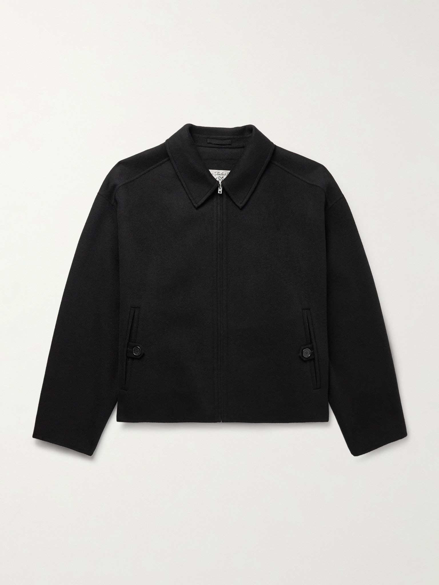 Doveo Double-Faced Wool and Cashmere-Blend Felt Jacket Black - 1