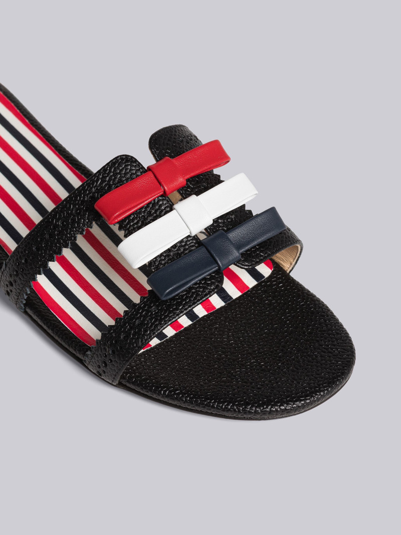 Thom Browne Pebble Grain Bow Brogue Slide Sandal outlook