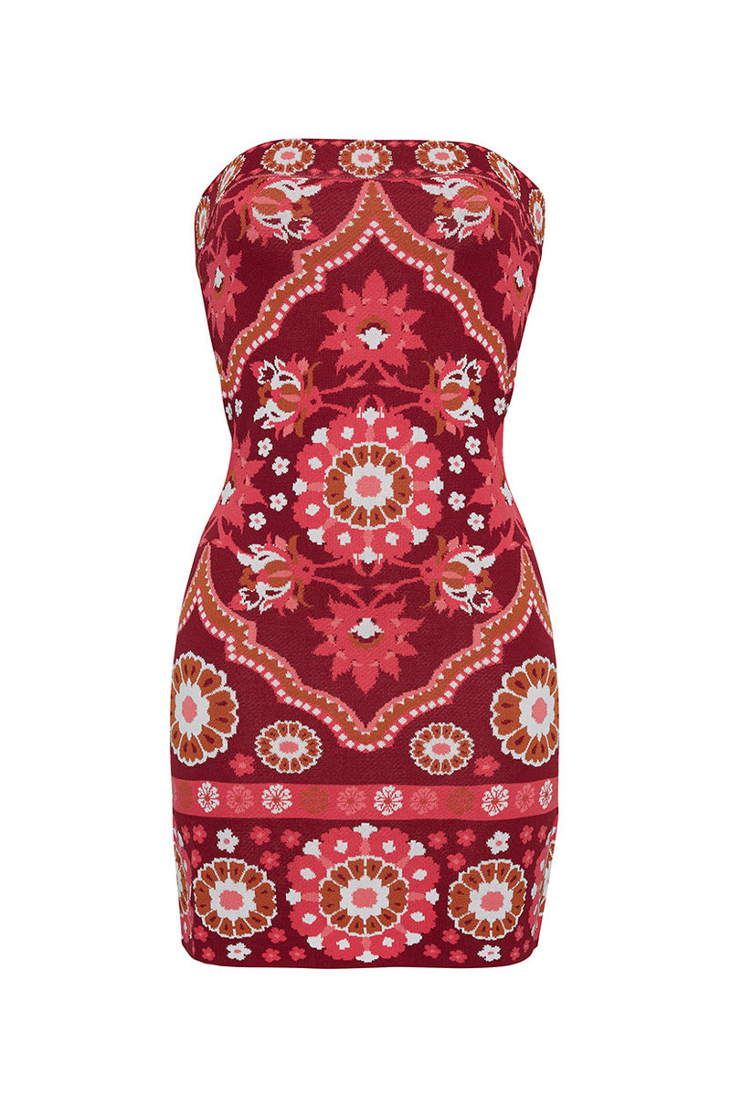 Rome Mini Dress Sleek, Strapless, and Woven with Allure 1