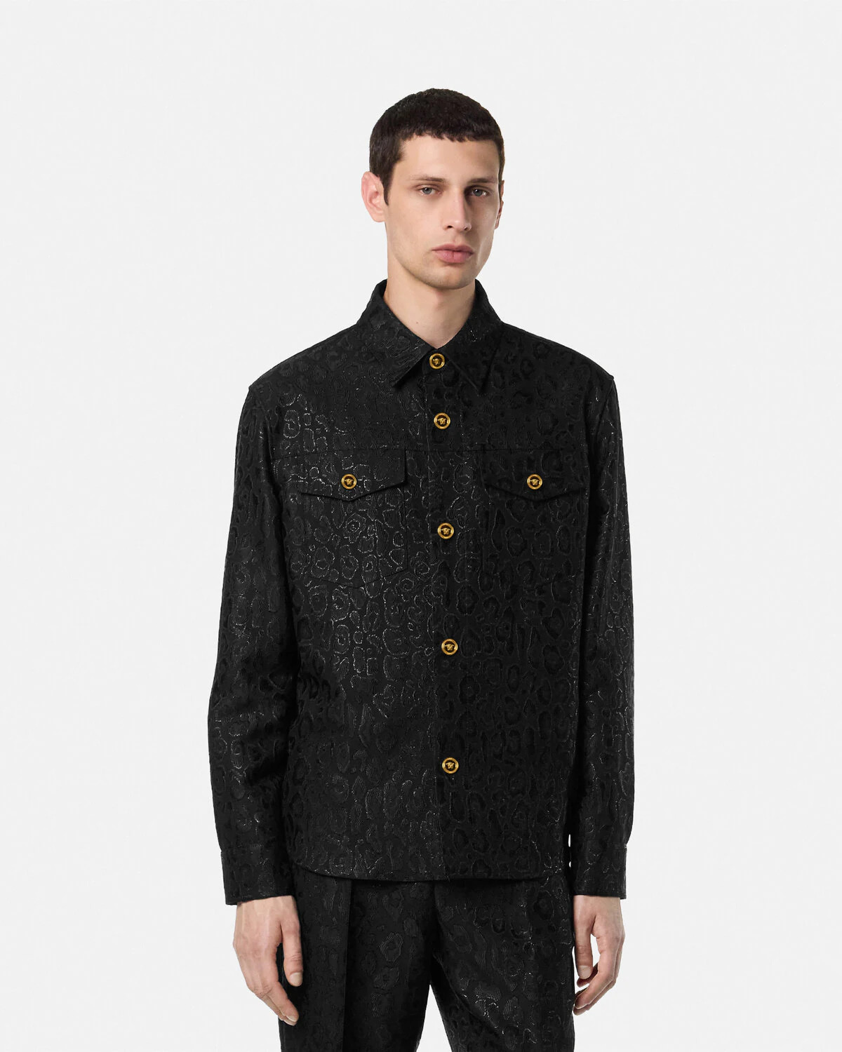 Leopard Jacquard Overshirt - 4