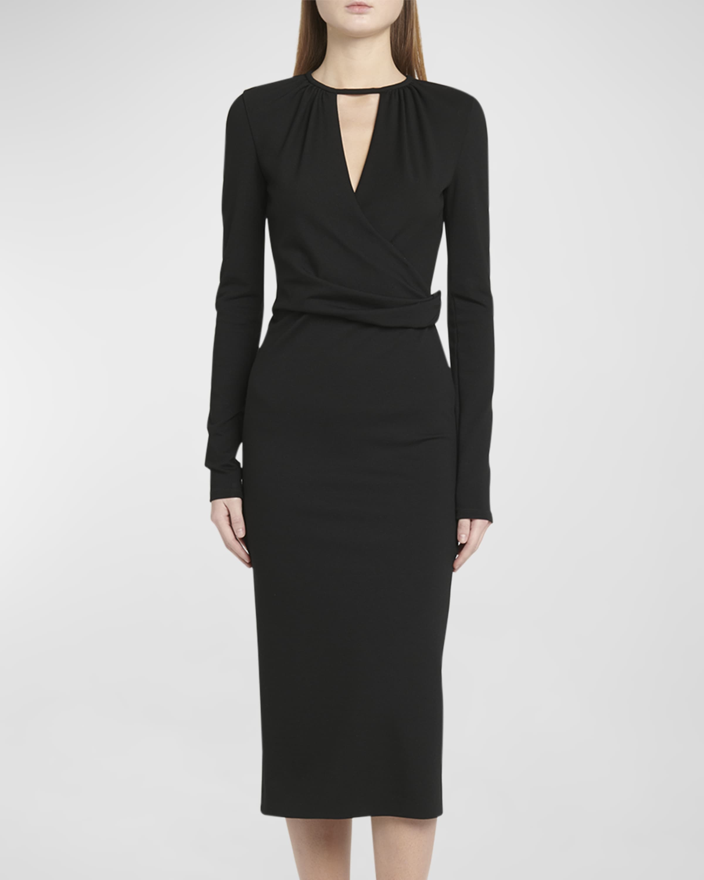Keyhole Milano Jersey Sheath Dress - 2