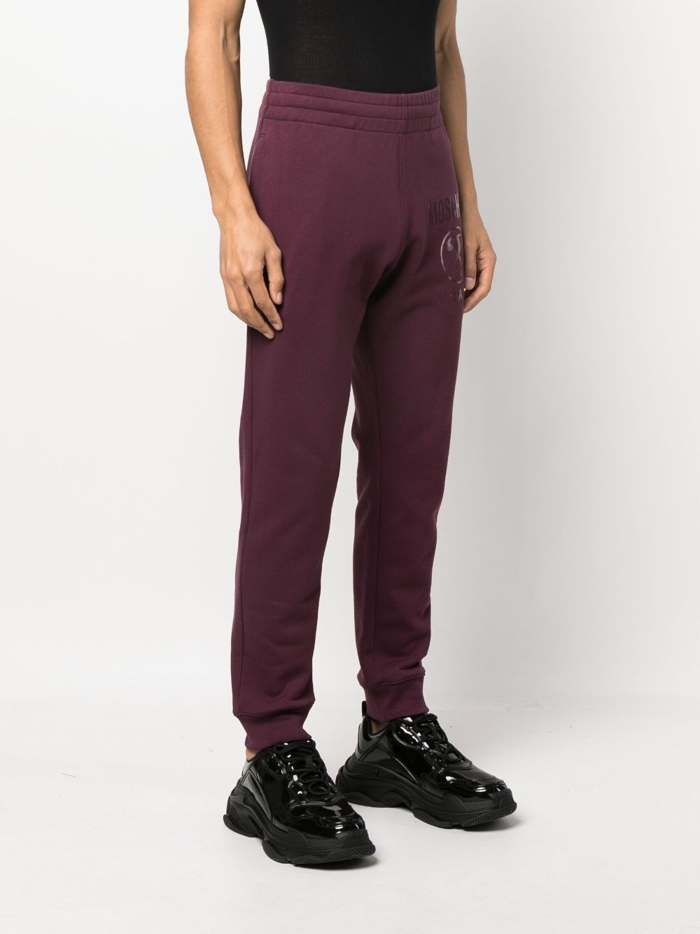 logo-print cotton track pants - 3