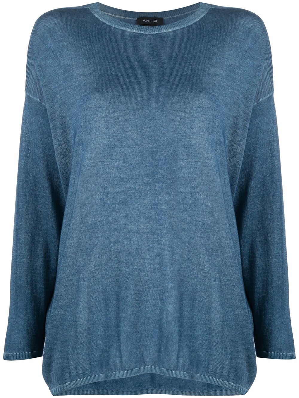 drop-shoulder knitted jumper - 1