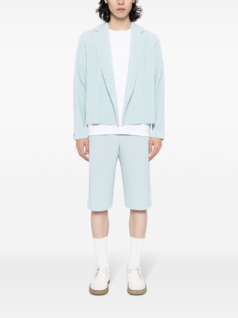 ISSEY MIYAKE plissé satin shorts outlook