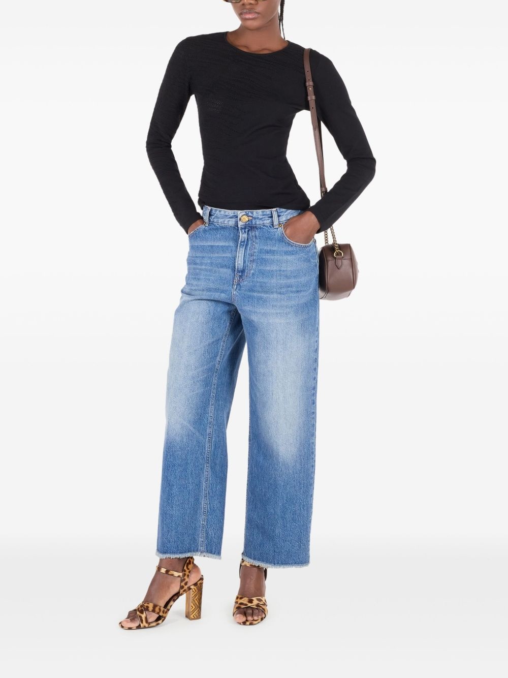 high-waisted wide-leg jeans - 2