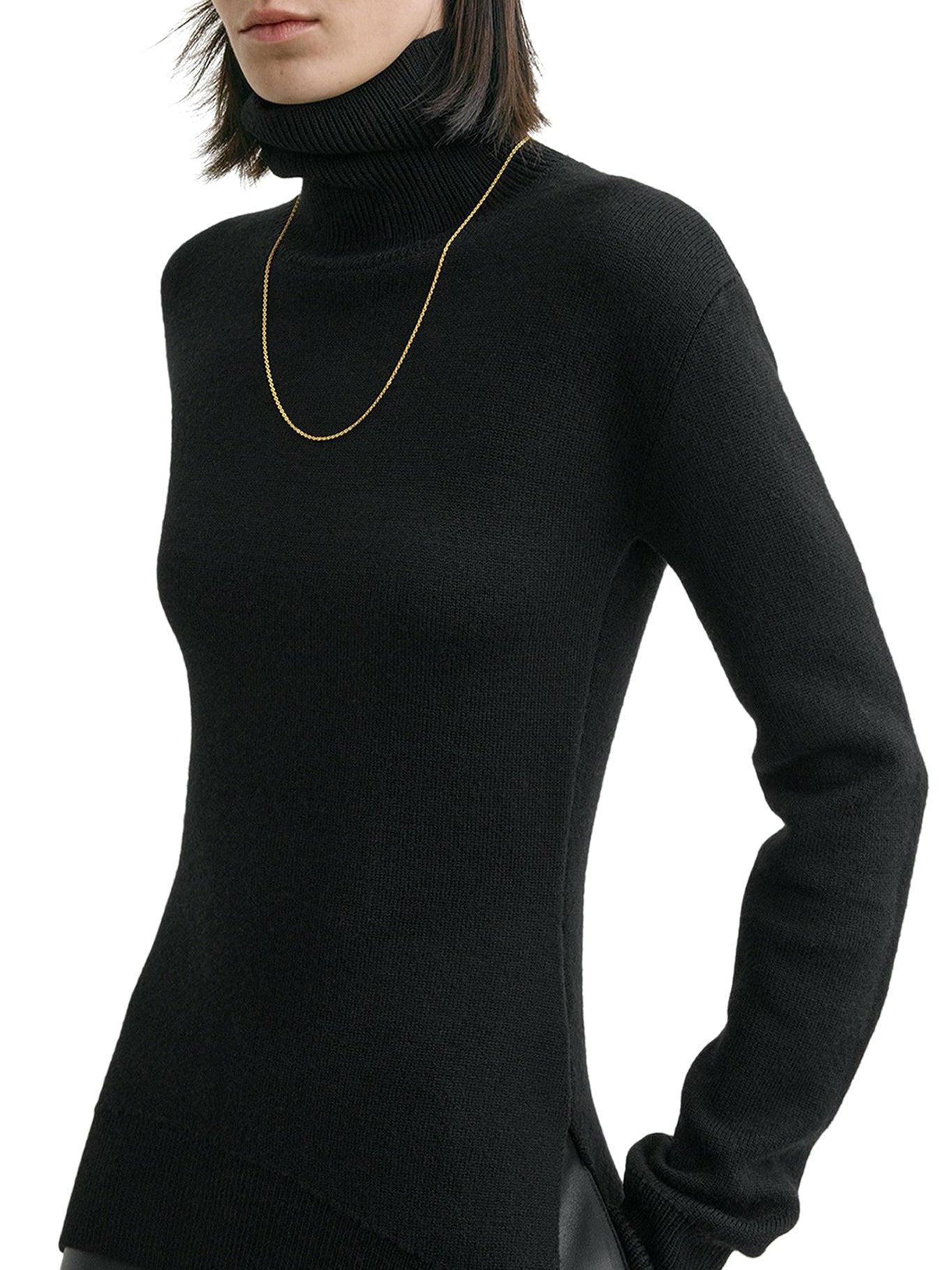 HIGH NECK WOOL SWEATER - 4