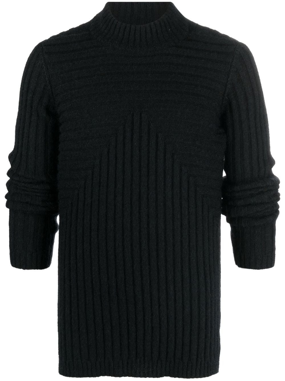 ribbed-knit long-sleeve jumper - 1