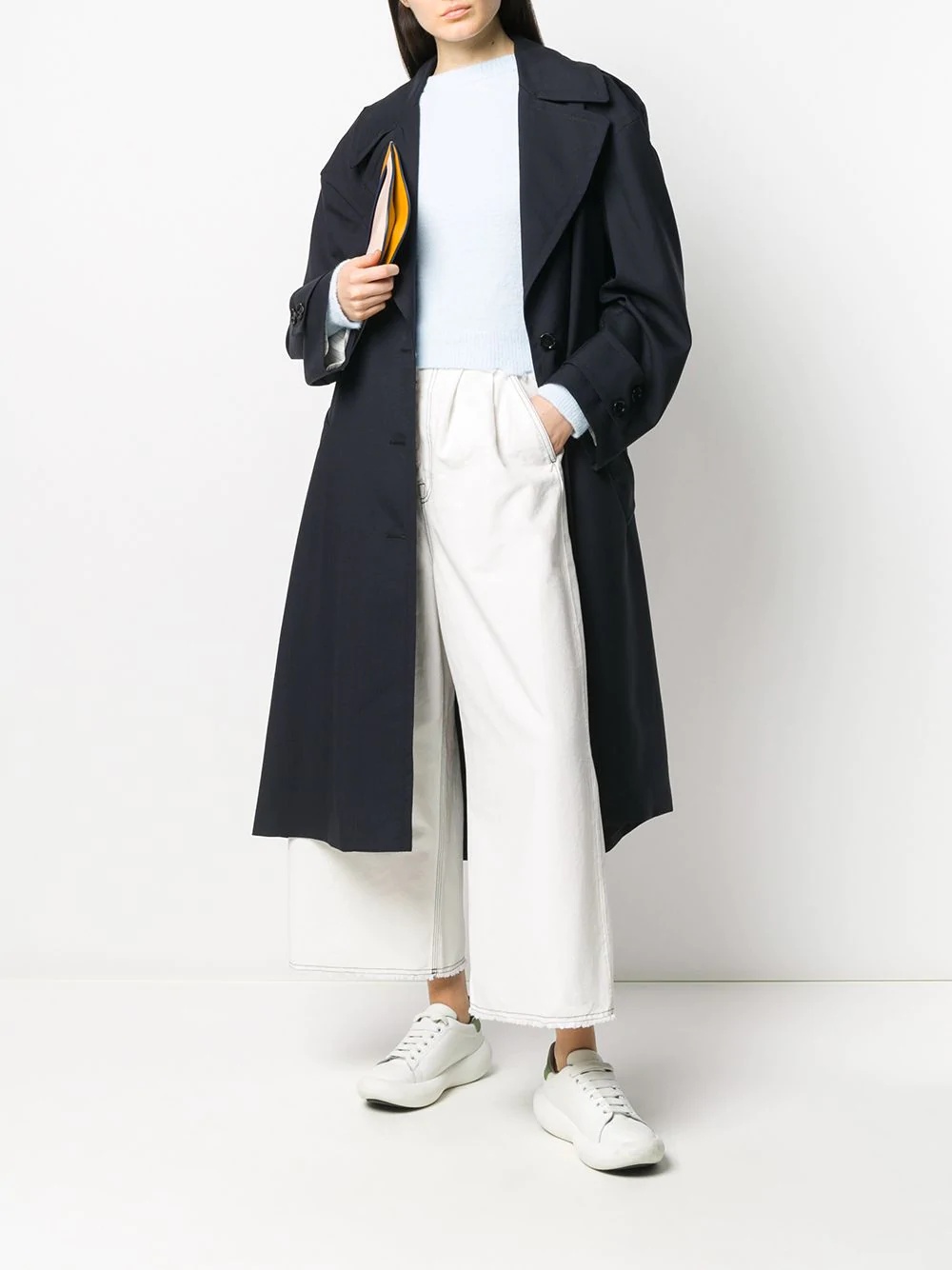 virgin wool trench coat - 2