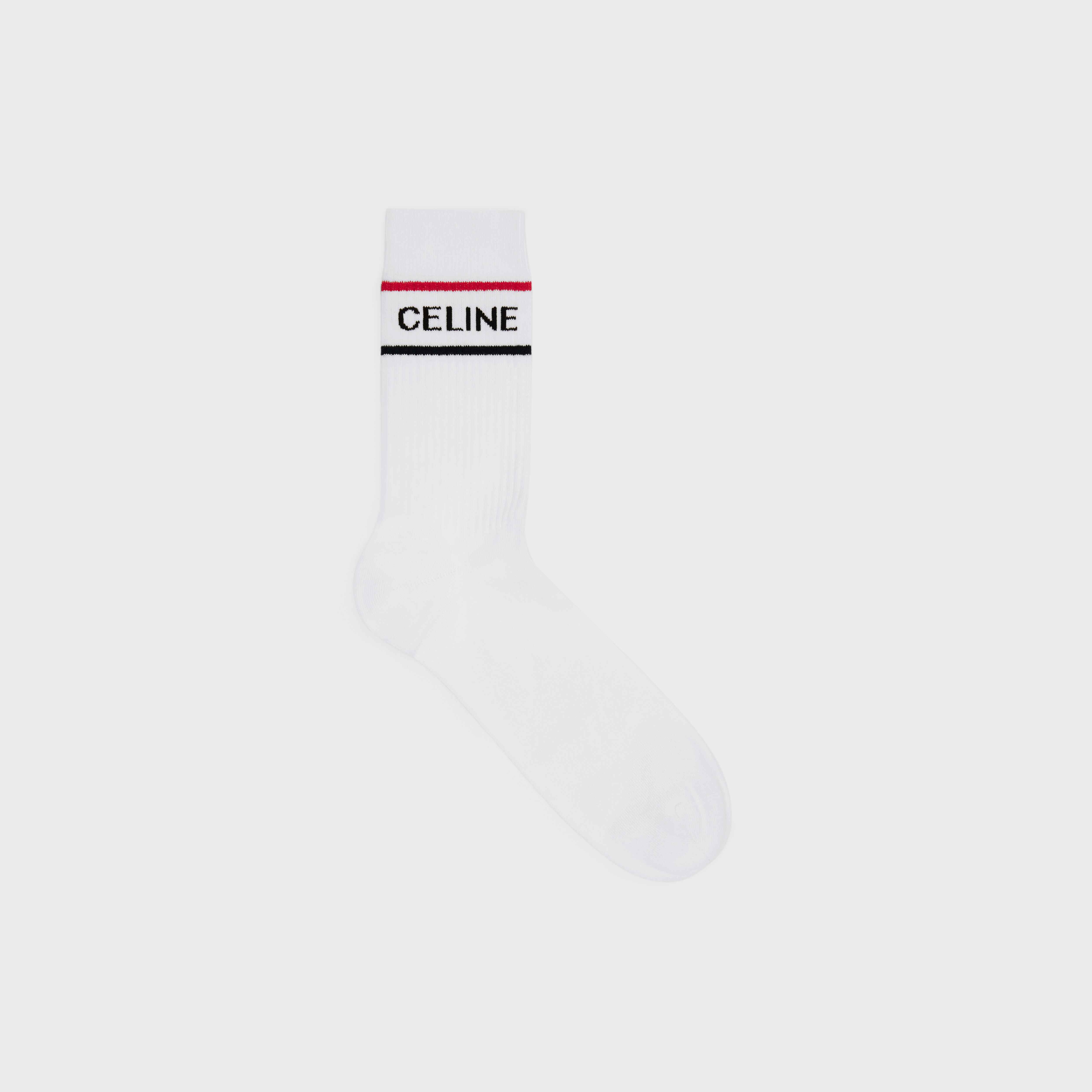 CELINE SOCKS IN STRIPED COTTON - 1