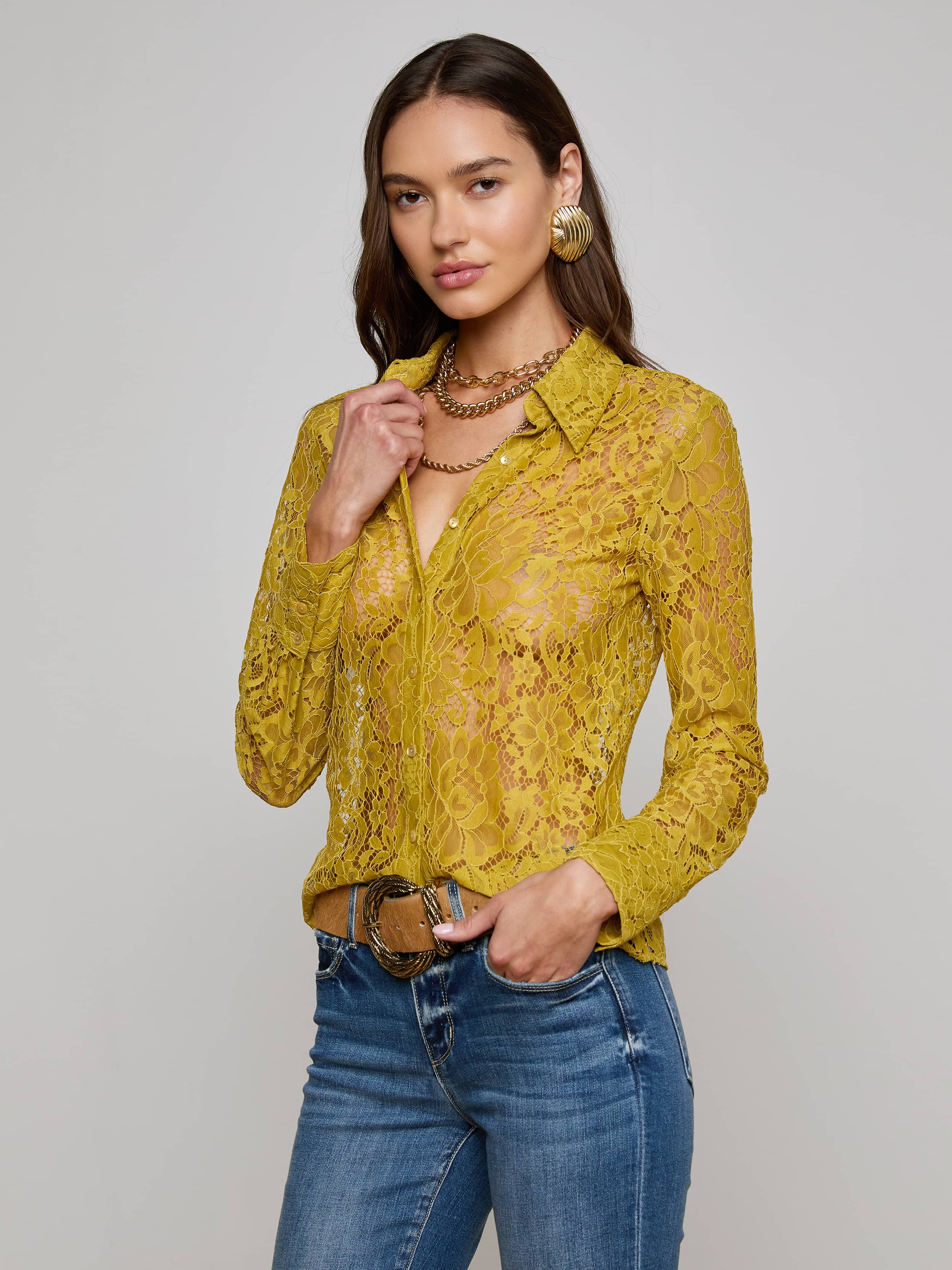 Maia Floral Lace Blouse - 4