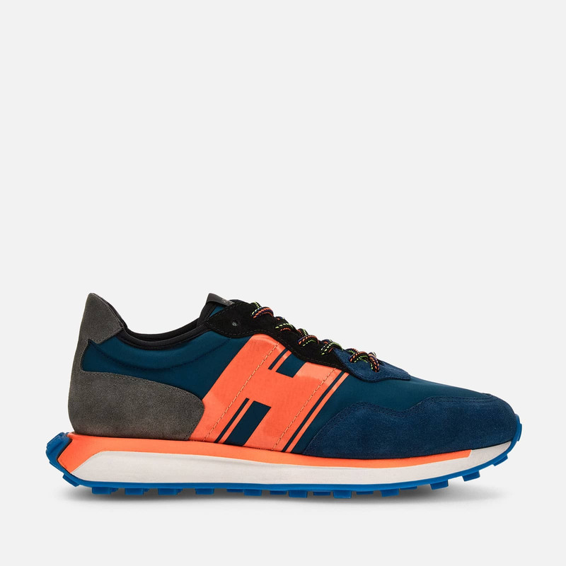 Sneakers Hogan H601 Light Blue Grey Orange 1