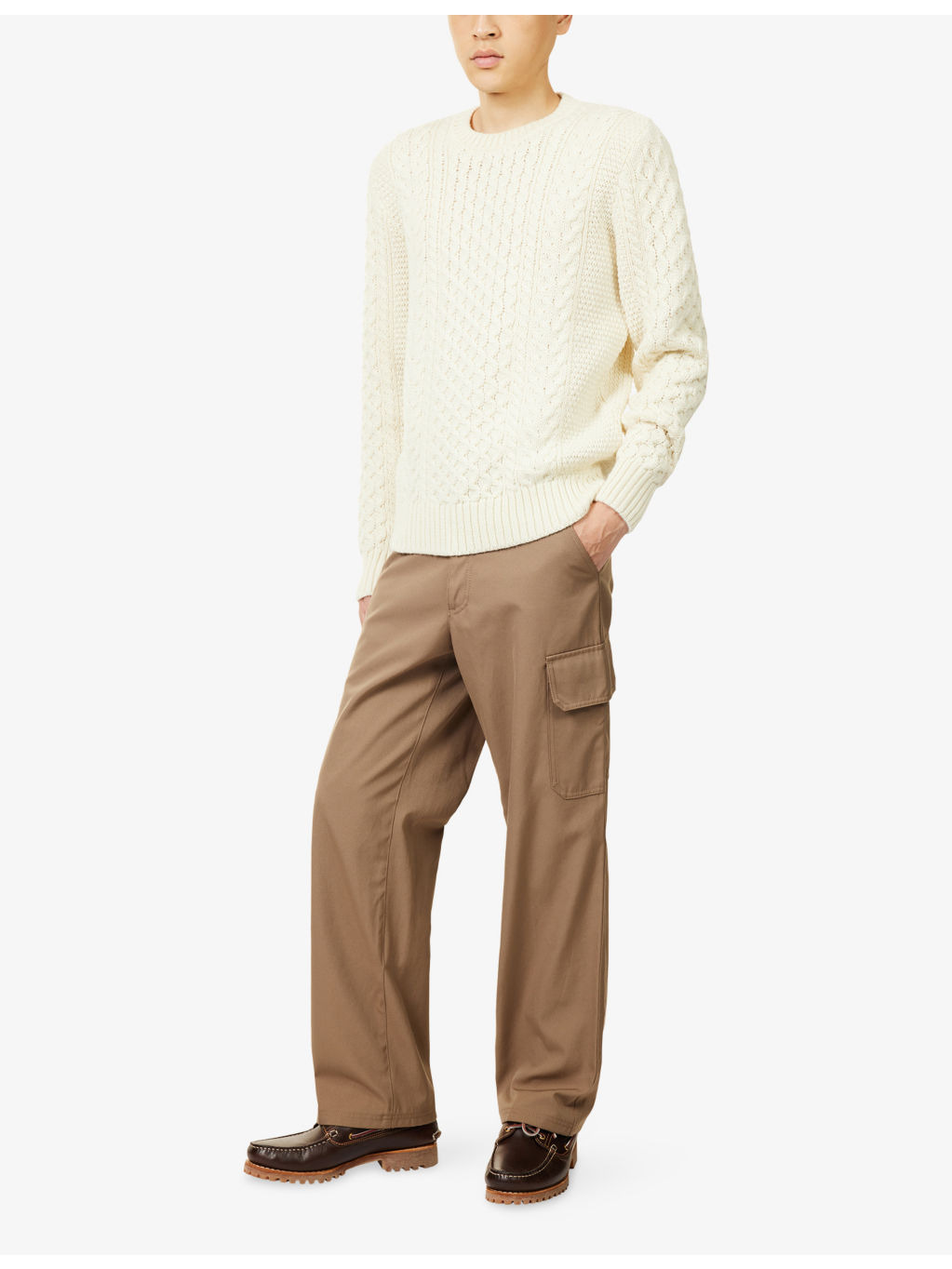 Cable Knit Wool Jumper - 2