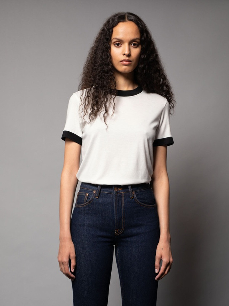 Nudie Jeans Lova Tee Chalk White outlook