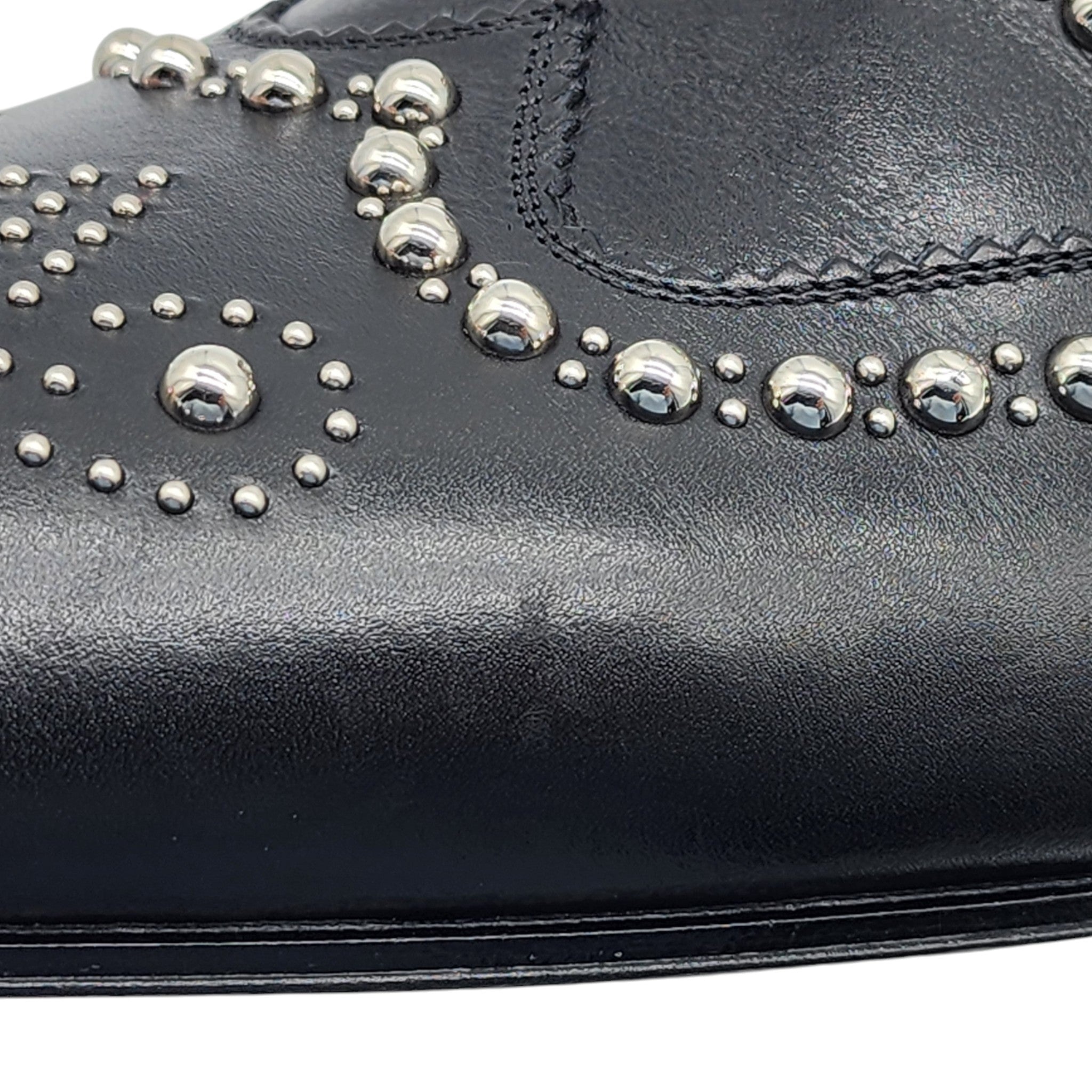 Christian Louboutin Charlie Clou Studded Oxford Shoes - Leather - Black - 42 - 6