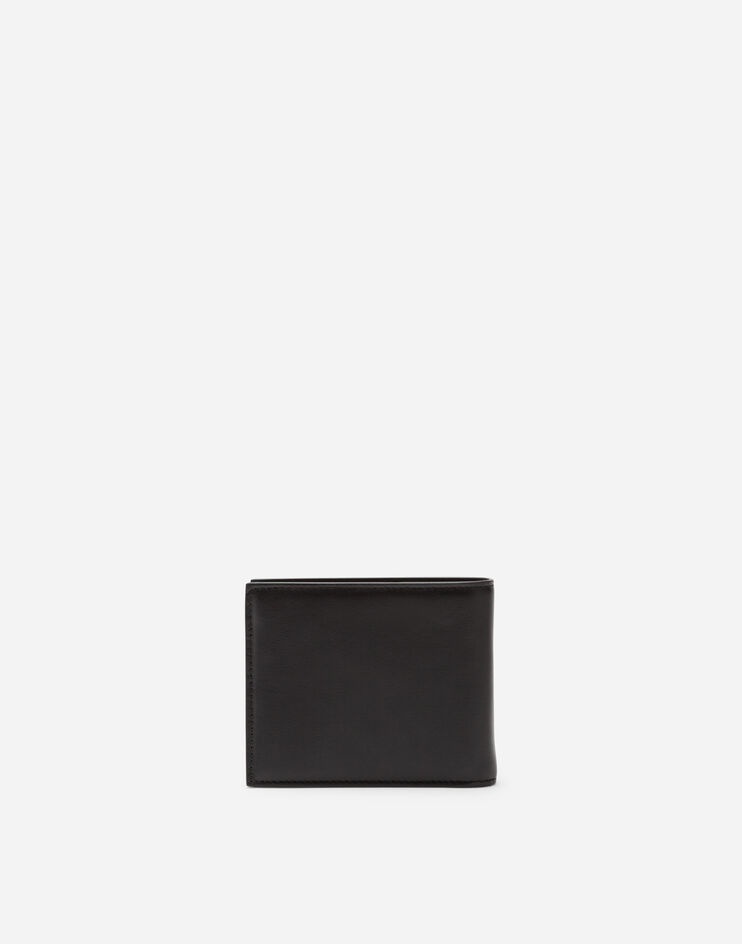 Calfskin bifold wallet with logo print - 3