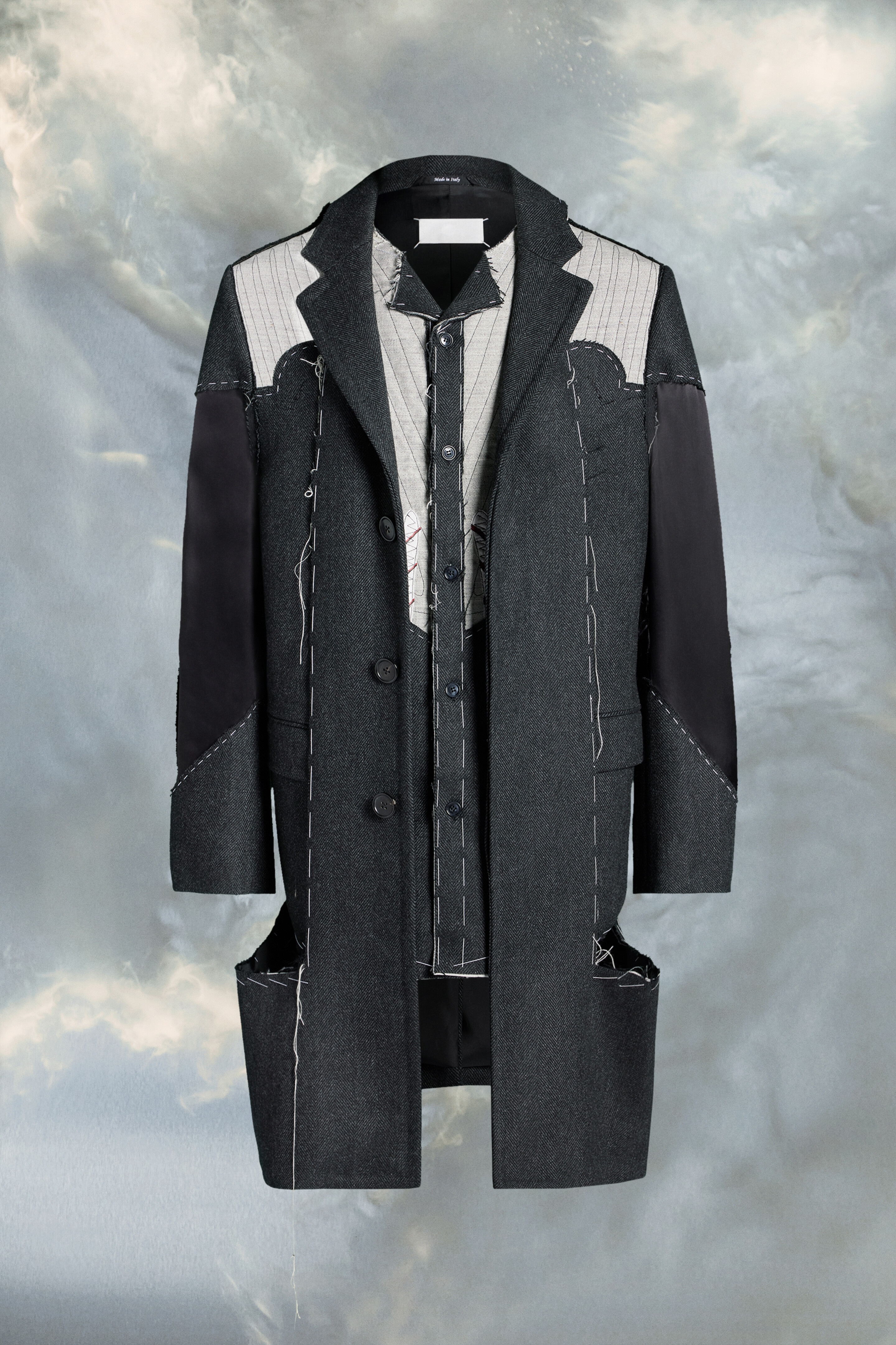 Décortiqué wool coat - 1
