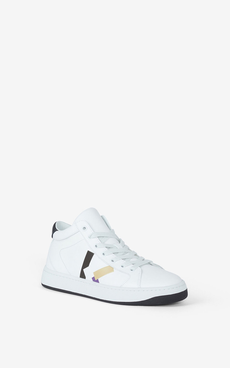 KENZO KENZO Kourt high-top leather trainers outlook