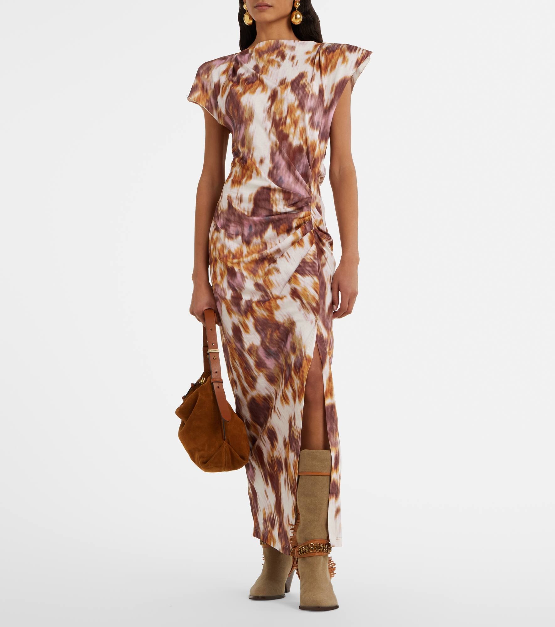 Nadela printed cotton jersey maxi dress - 2