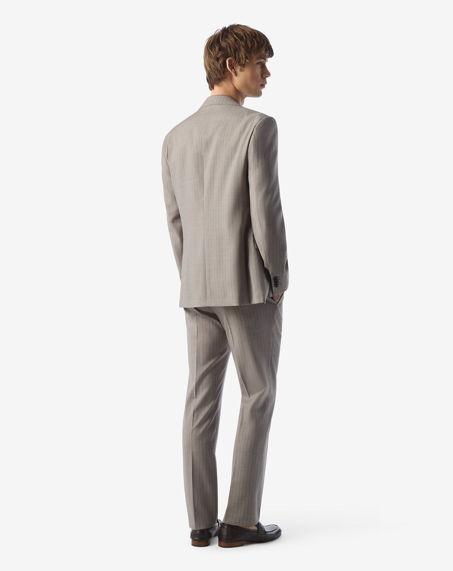 Beige pure wool suit - 3