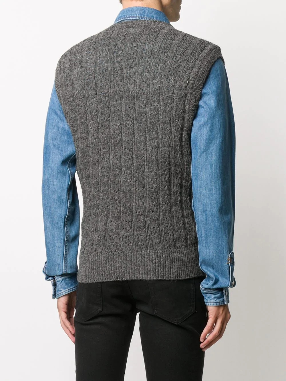 wool sleeveless jumper - 4