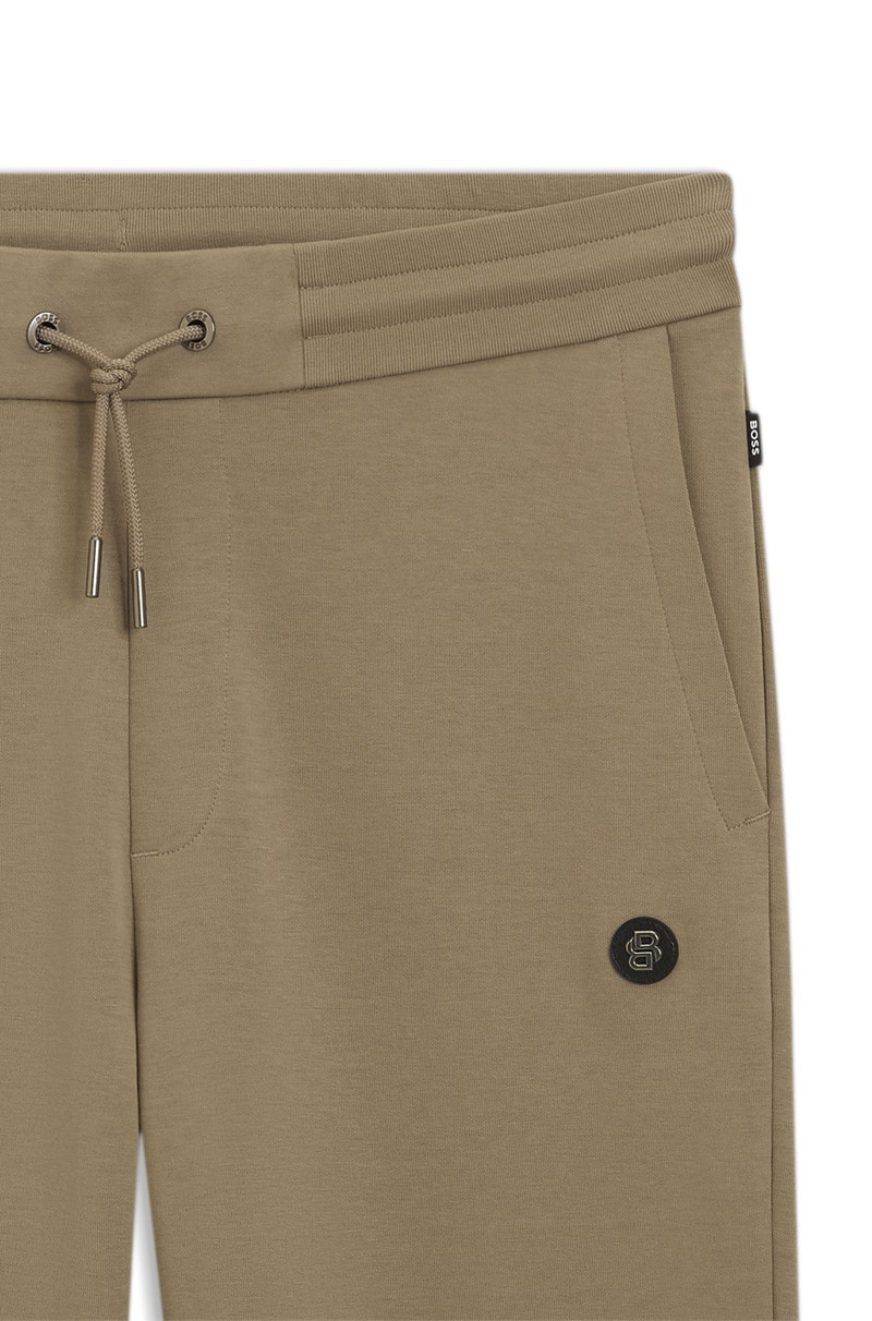 COTTON-BLEND TRACKSUIT BOTTOMS WITH METALLIC DOUBLE B MONOGRAM 6