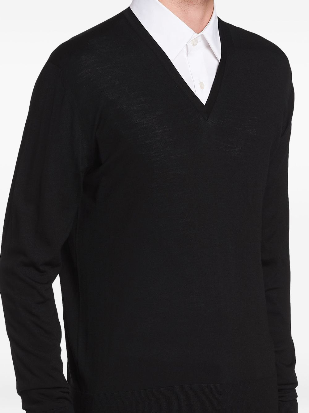 knitted v-neck sweater - 5
