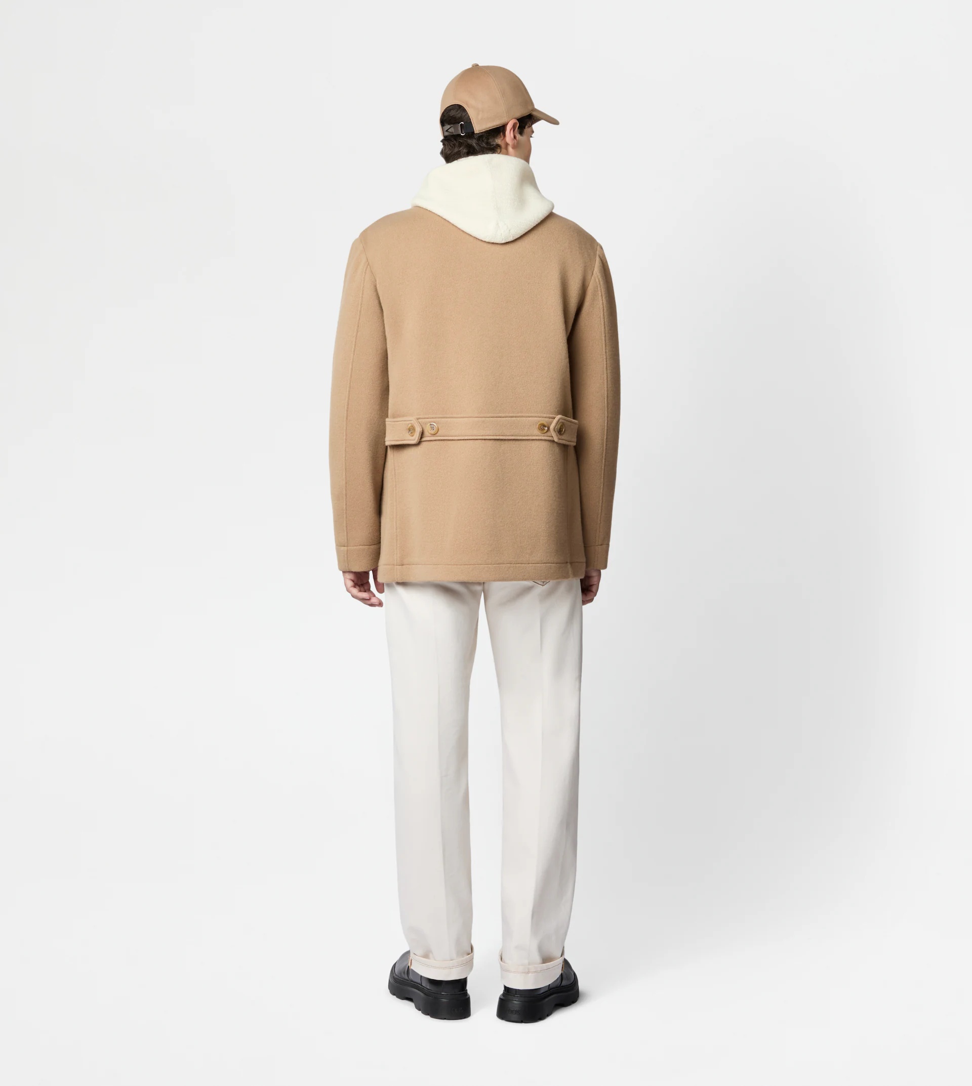 CABAN IN CASHMERE BLEND JERSEY - BEIGE - 3