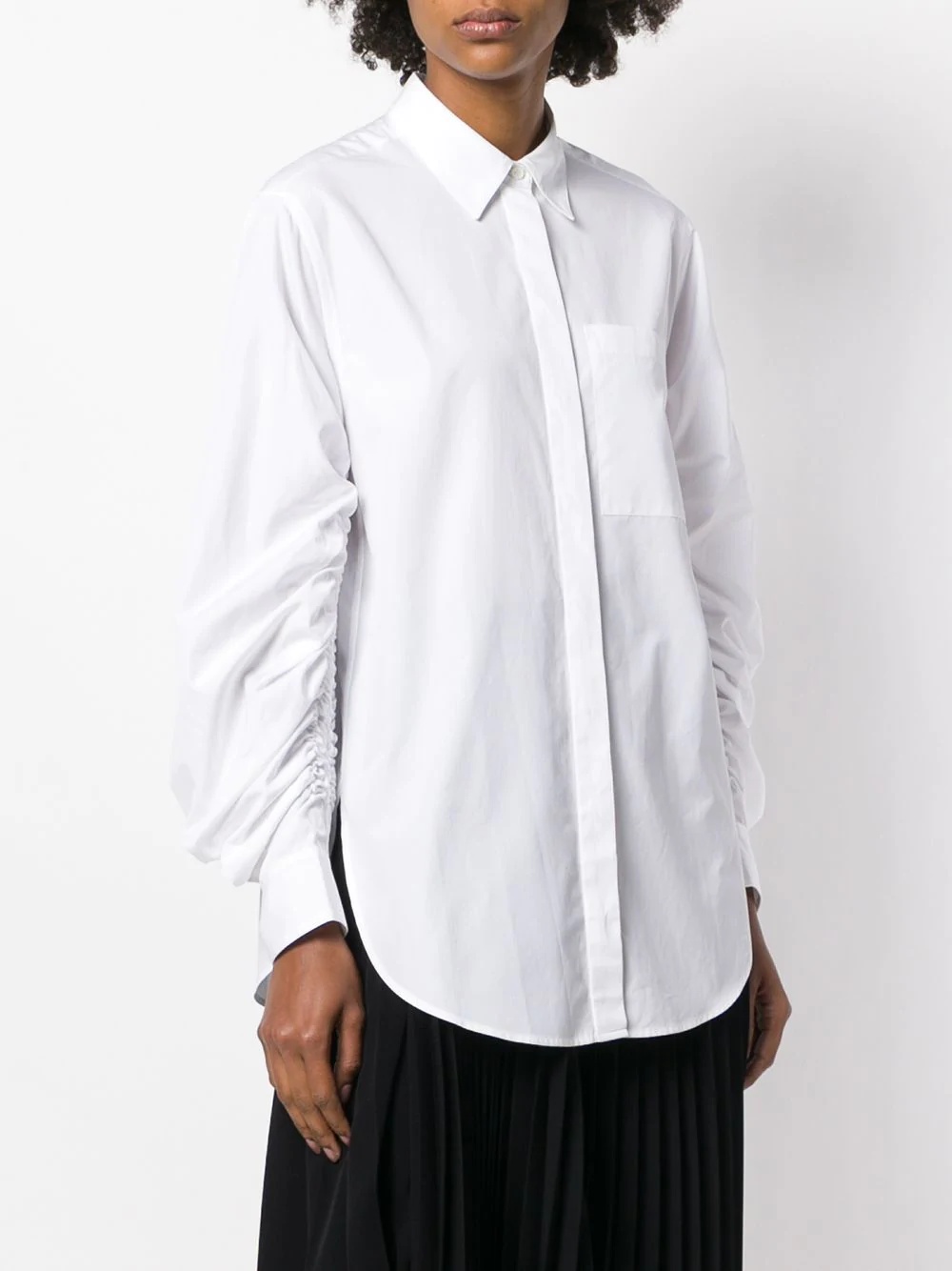ruched long-sleeve shirt - 3