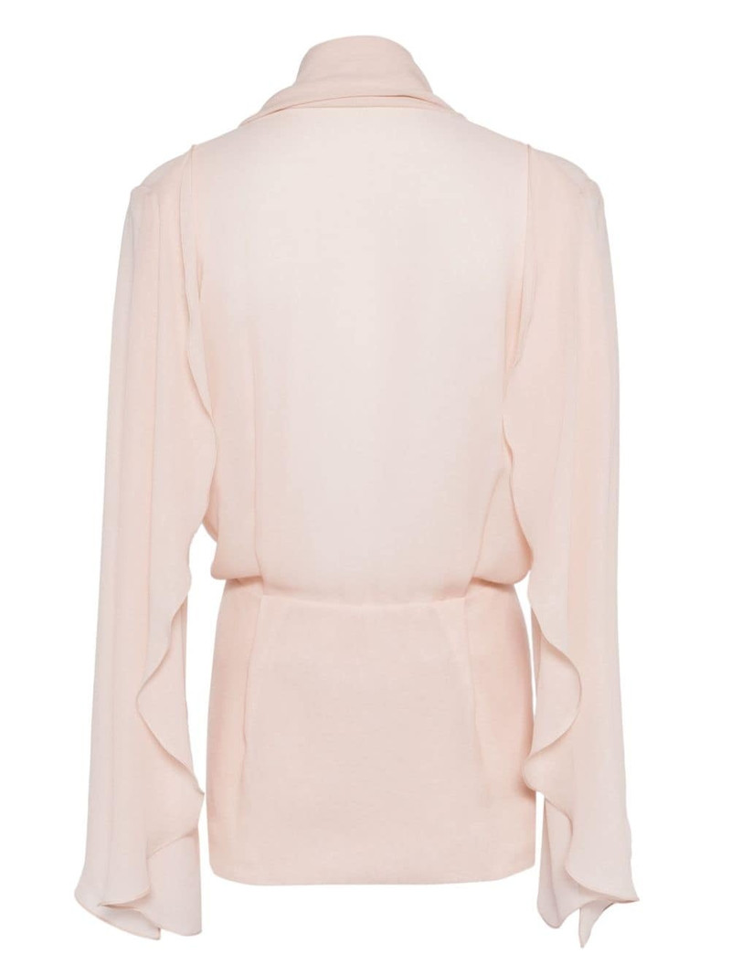 COSTARELLOS buttoned silk blouse outlook