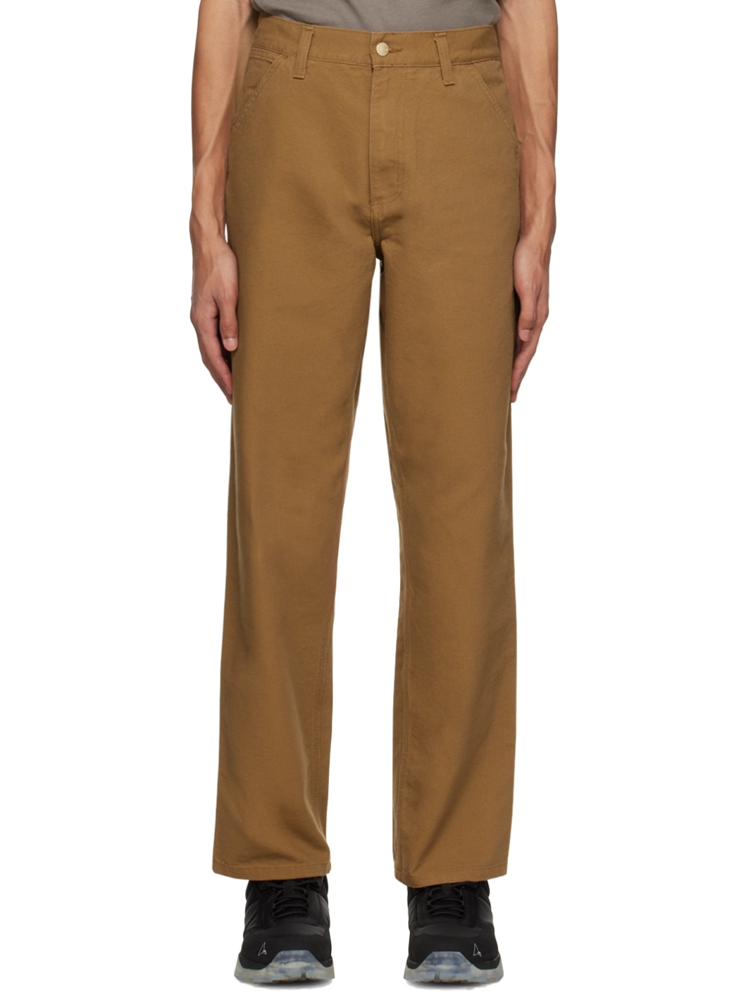 Brown Single Knee Trousers - 1