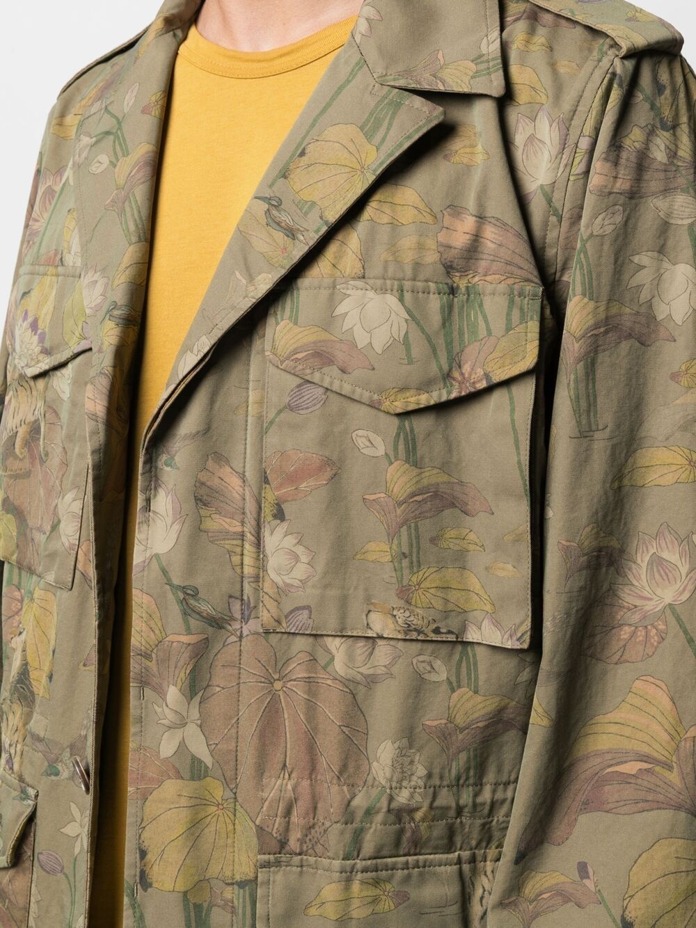 floral-print safari jacket - 5