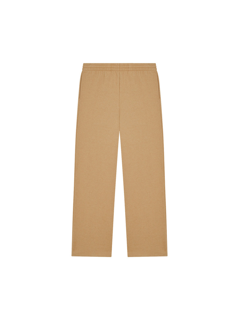 Recycled Wool Jersey Wide-Leg Track Pants - Camel 1