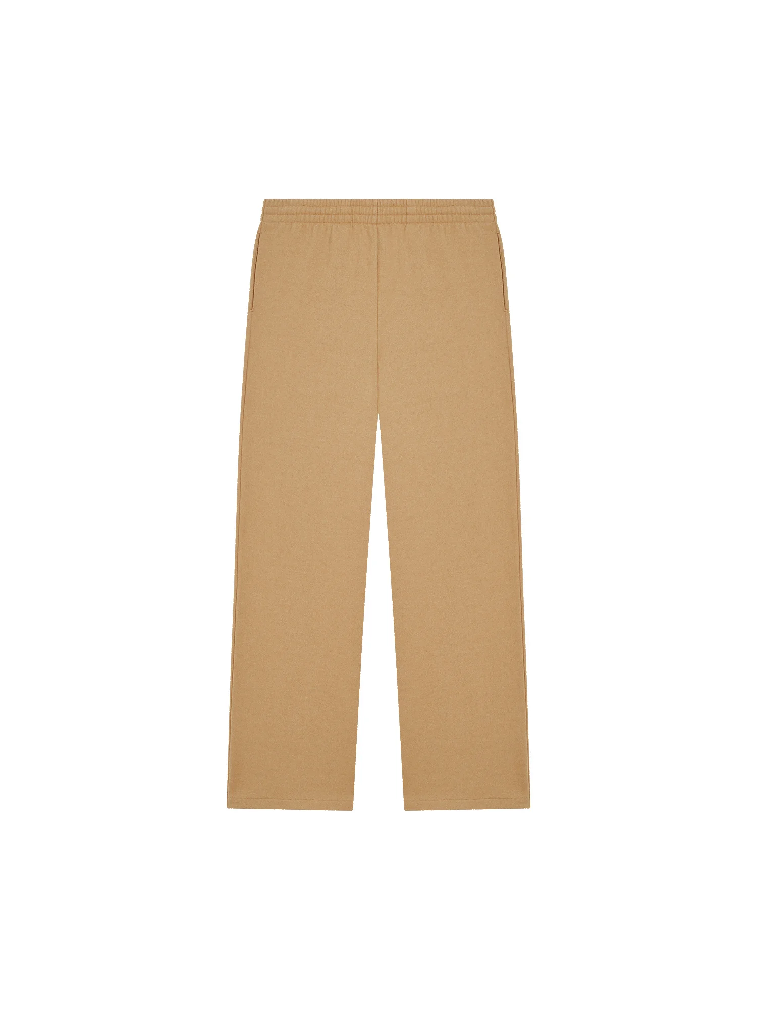 Recycled Wool Jersey Wide-Leg Track Pants - Camel - 1