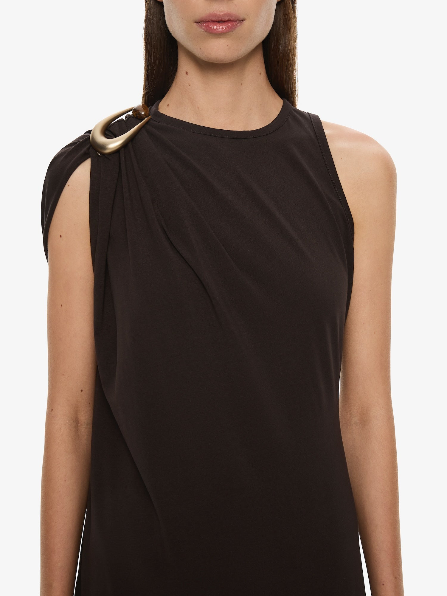 Stone Pin Column Tee Dress - 2