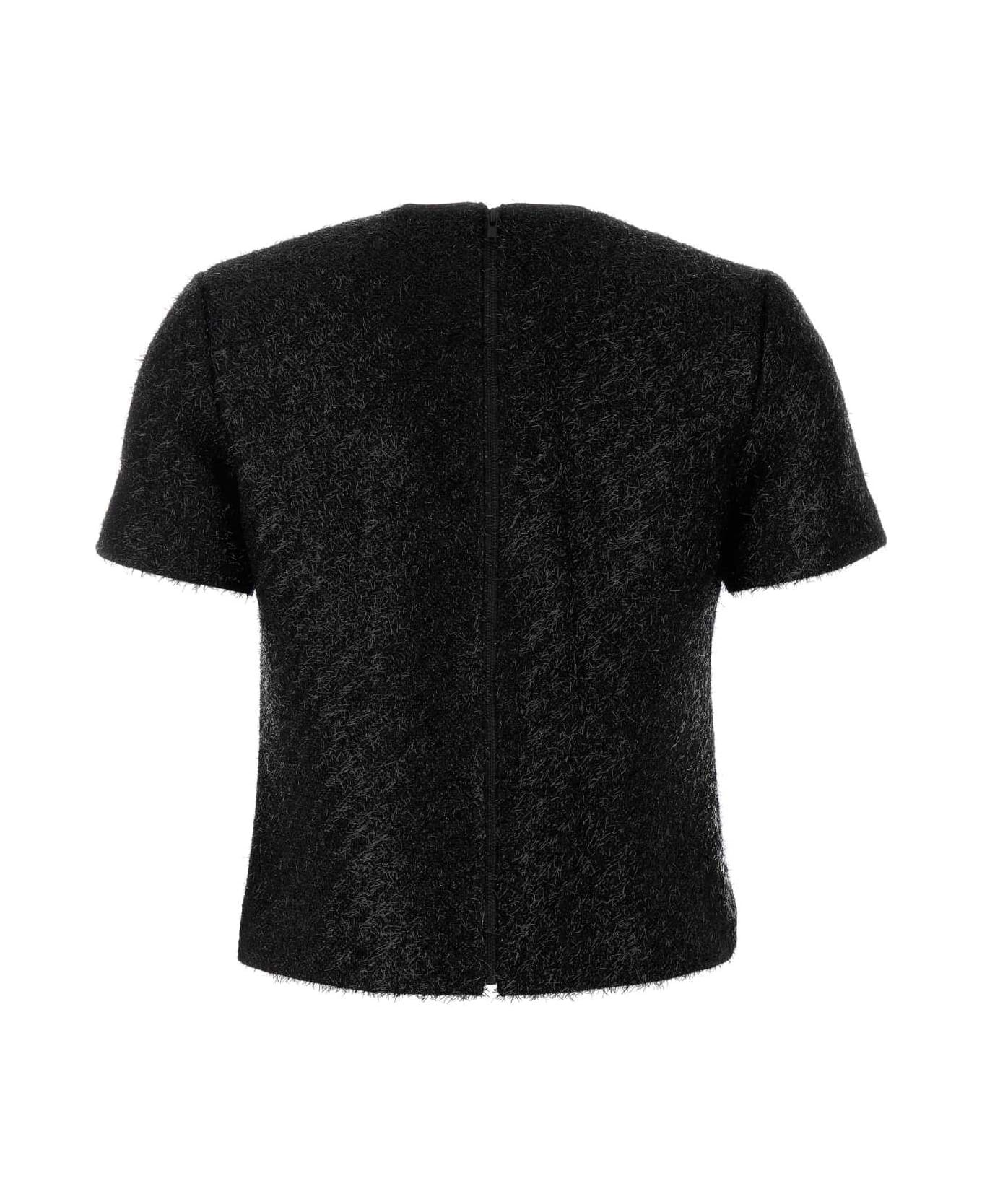 Black Polyester Blend Top - 2