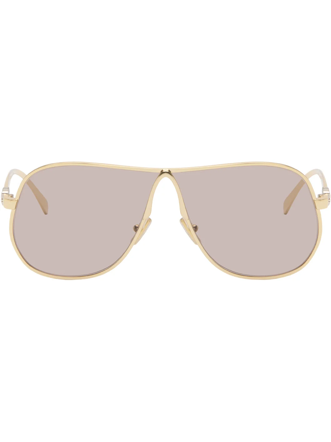 Gold Metal Aviator Sunglasses - 1