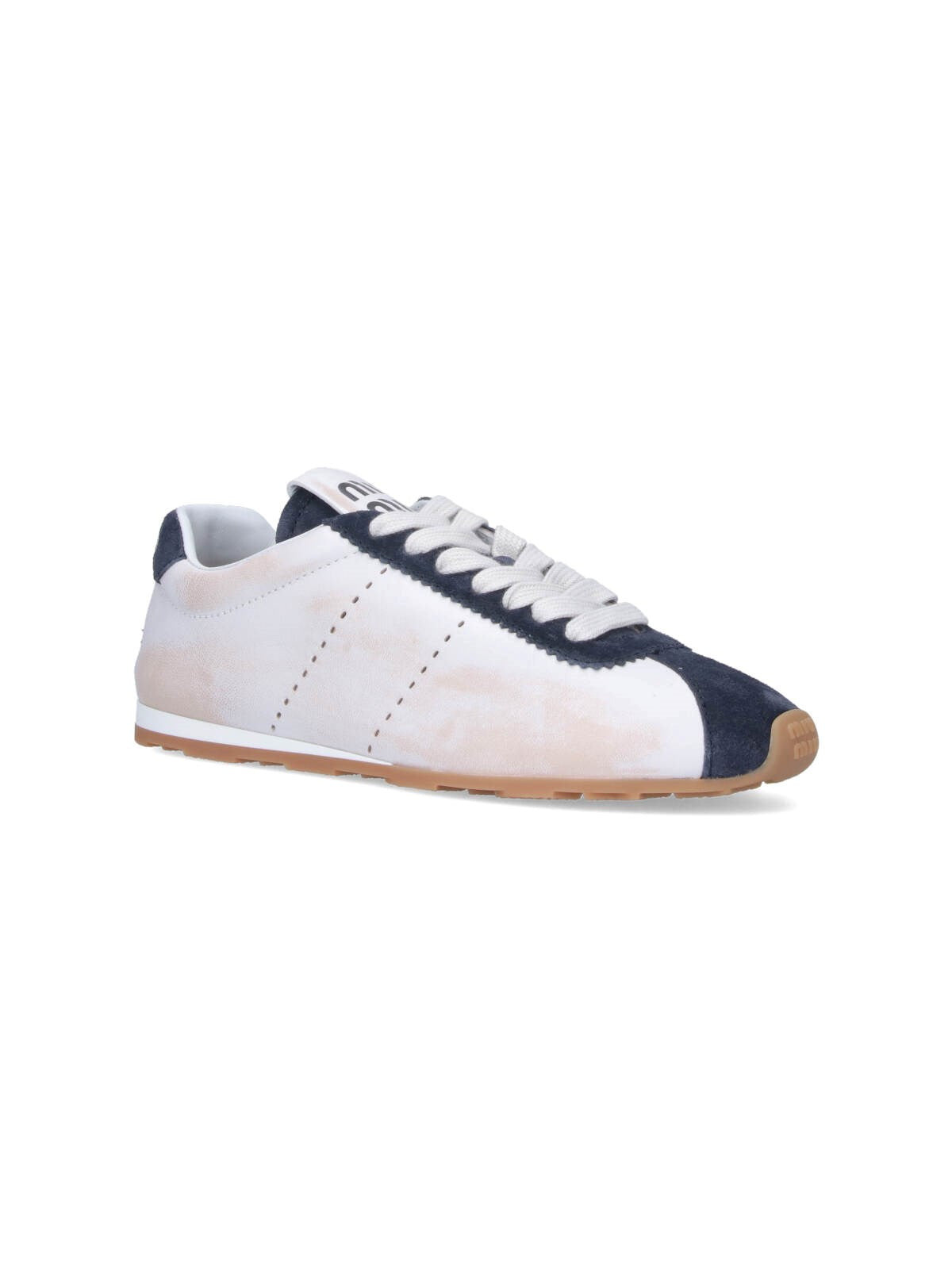 Miu Miu Plume nappa leather and suede sneakers - 2
