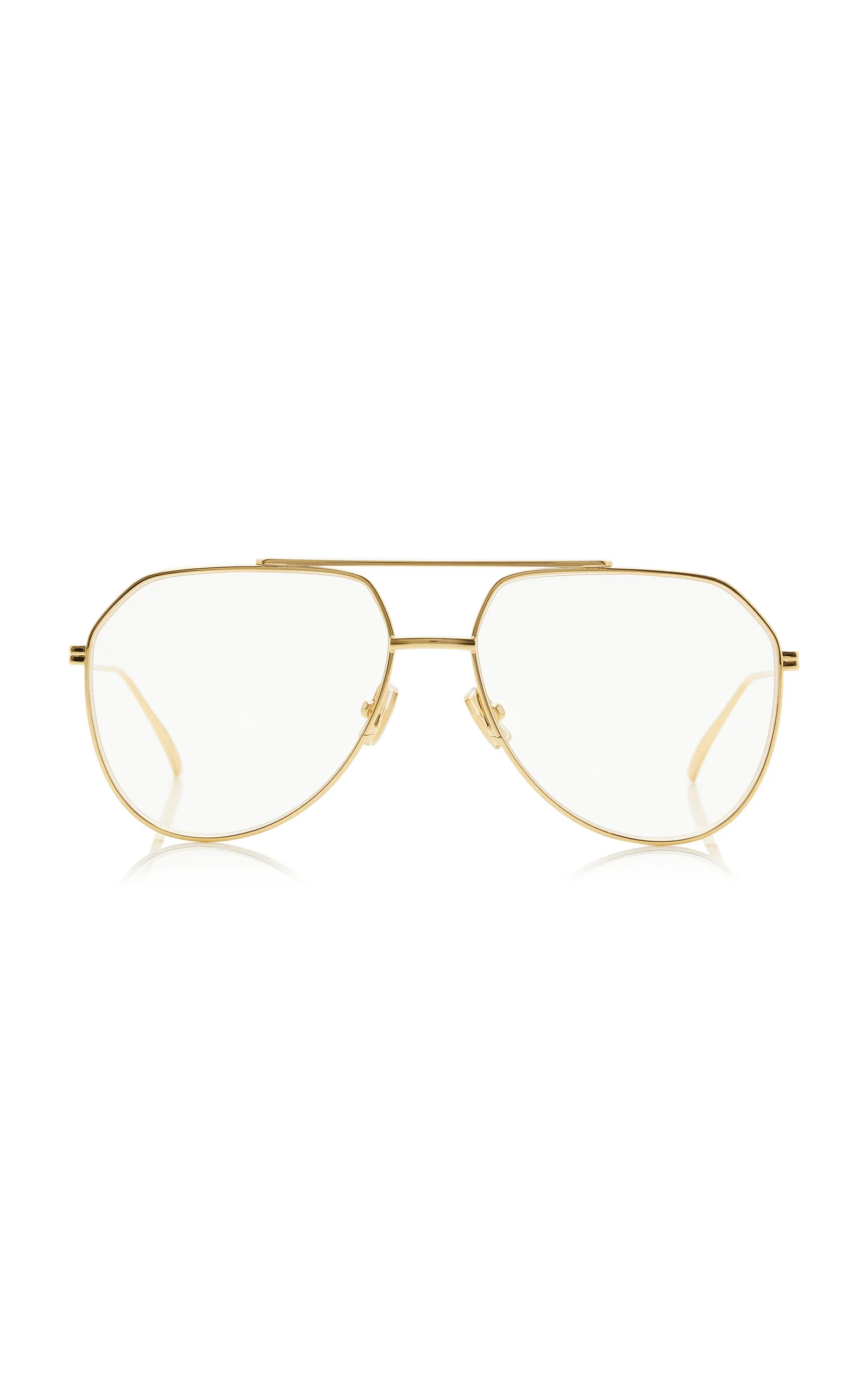 Aviator-Frame Metal Glasses gold - 1