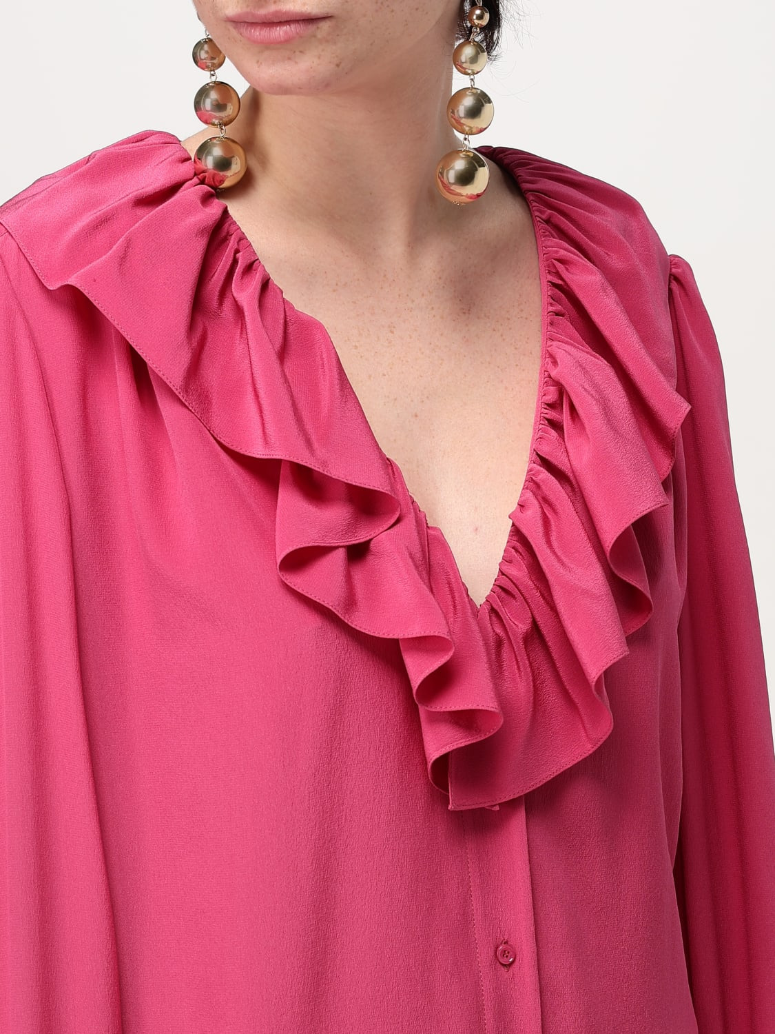 Chloé silk shirt with rouches - 5