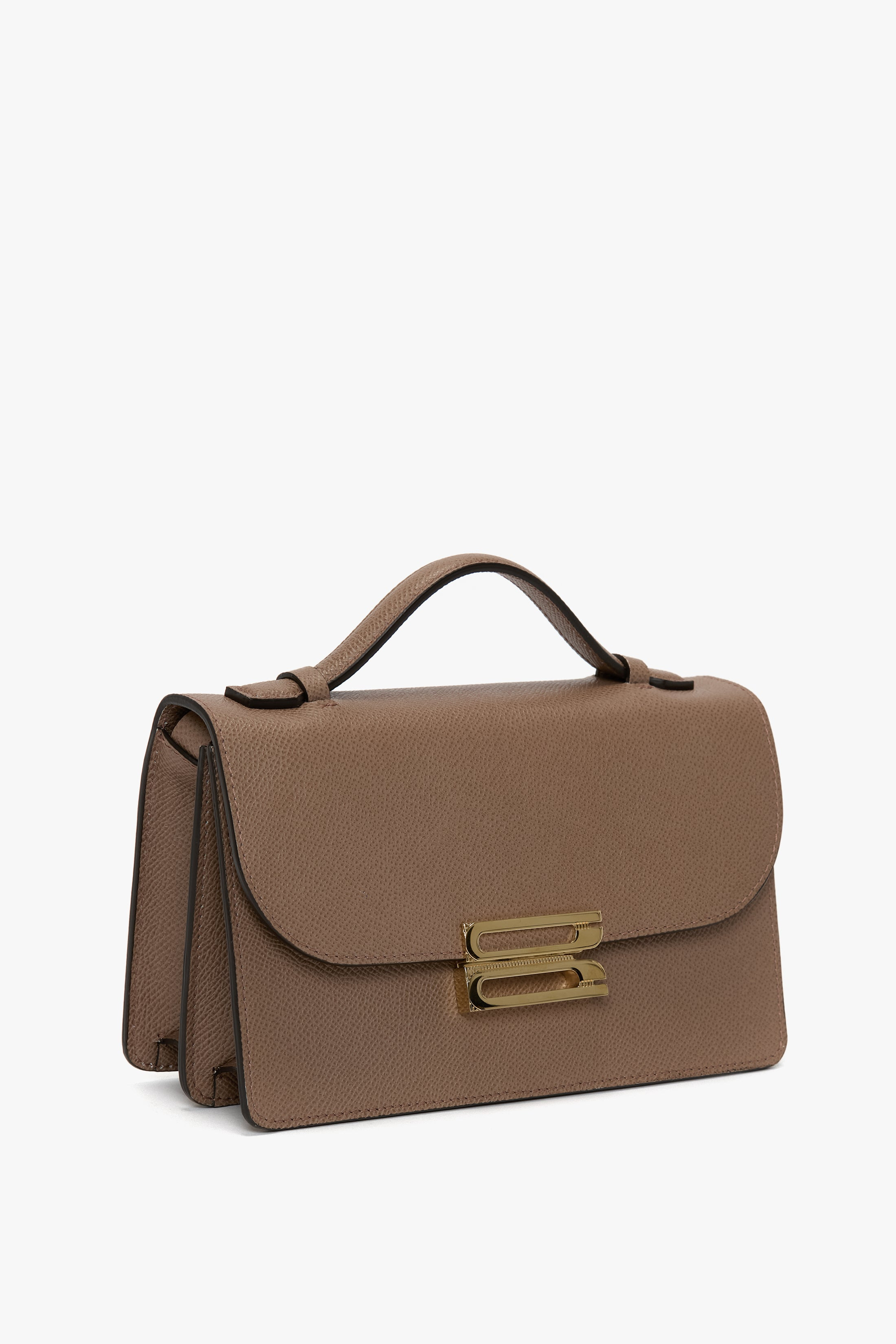 Mini Dorian Bag In Dove Grey Grained Leather - 2