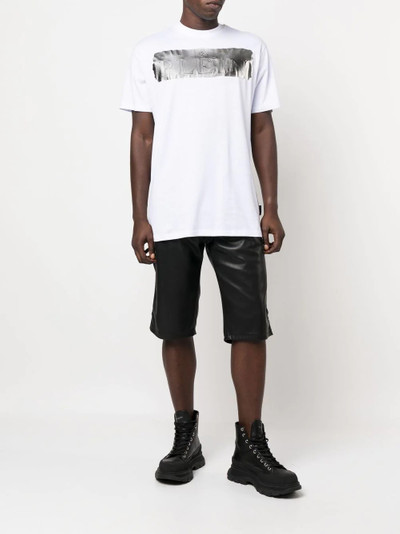 PHILIPP PLEIN metallic-detail logo T-shirt outlook