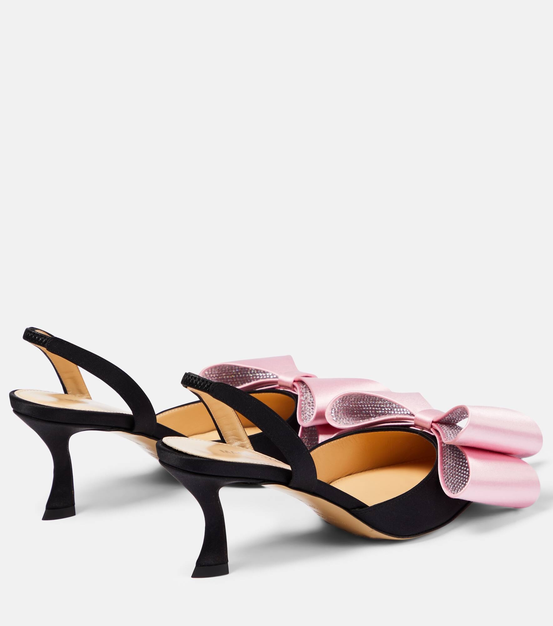 Le Cadeau 65 satin slingback pumps - 3