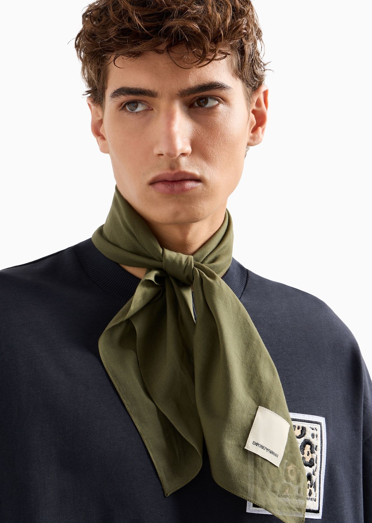 Emporio Armani Sustainability Values Capsule Collection organic cotton foulard - 3