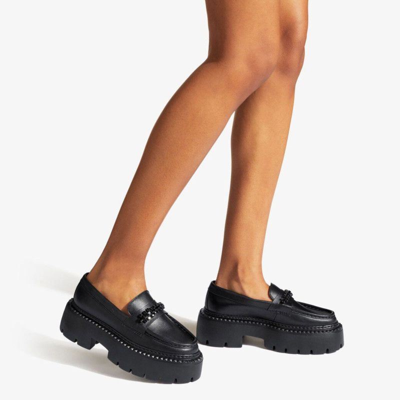JIMMY CHOO Bryer Loafer Flat
Black Box Calf Leather Loafers with Crystal Embellishment outlook